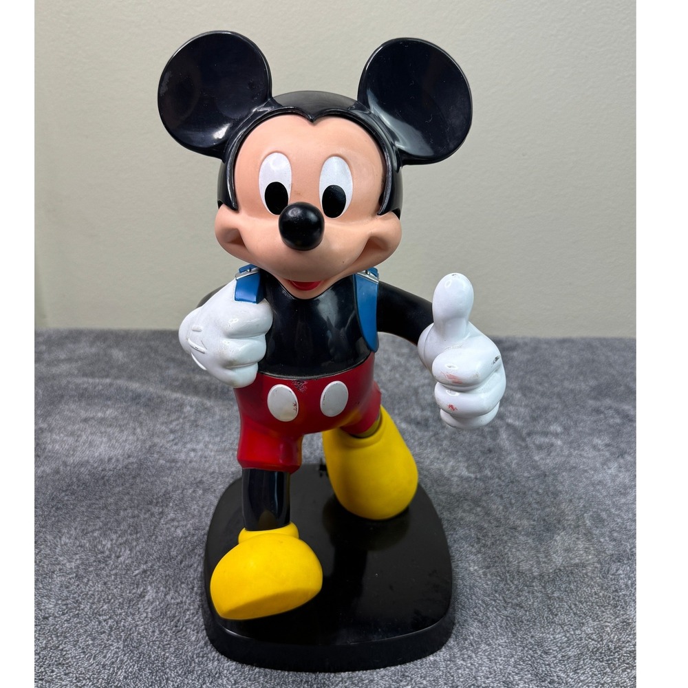 Vintage 1986 Tyco Disney Mickey Mouse Backpack Telephone Base 14" Figure